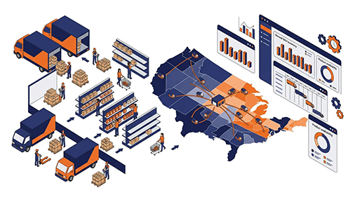 Store replenishment and regional delivery